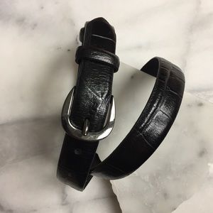 Elie Tahari Black Leather Belt